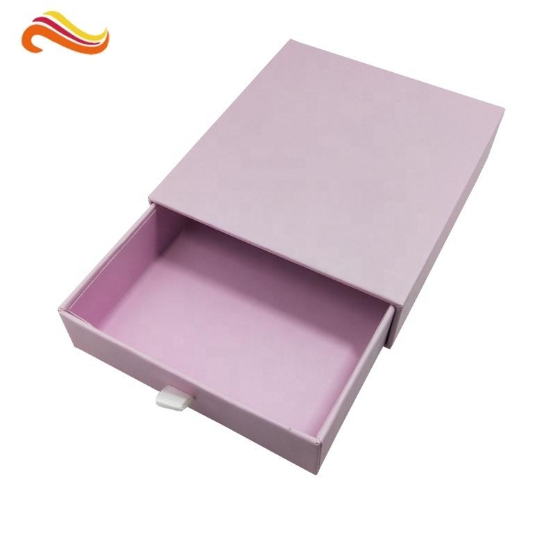 Wholesale Pink Small Paper Empty Custom Drawer Perfume Box Gift Storage Box With Drawer