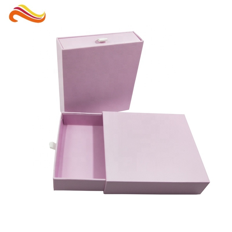 Wholesale Pink Small Paper Empty Custom Drawer Perfume Box Gift Storage Box With Drawer