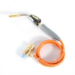 Propane Soldering Torch Mapp Gas Welding Torch and Brass Head 60 inch Hose with Self Ignition Trigger Fit for Jewelry Soldering