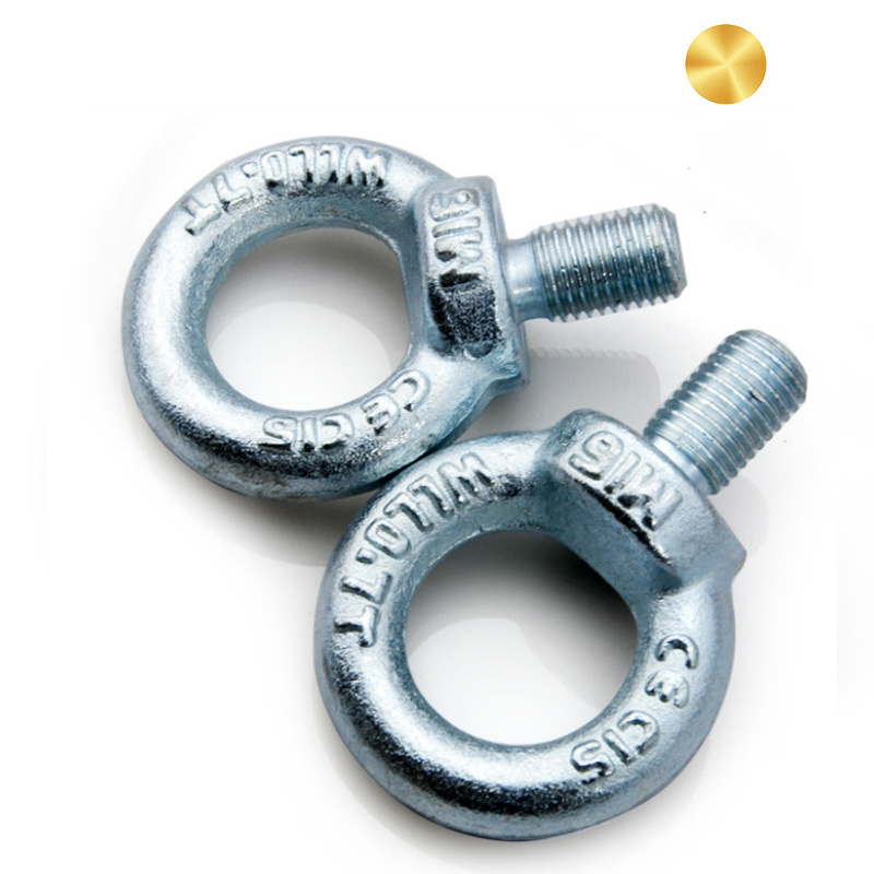 Steel zinc plated Eye Bolt A2 Marine Lifting Eye Screws Ring Loop Hole For Eyebolt Cable Rope M3 M4 M5 M6 M8 M10 M12 M14