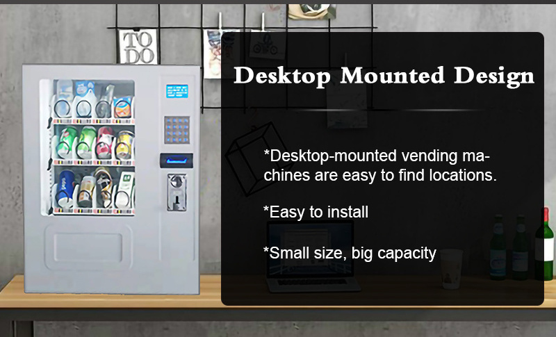 credit card customized wall mount vending machine for foods snacks and drinks for small business