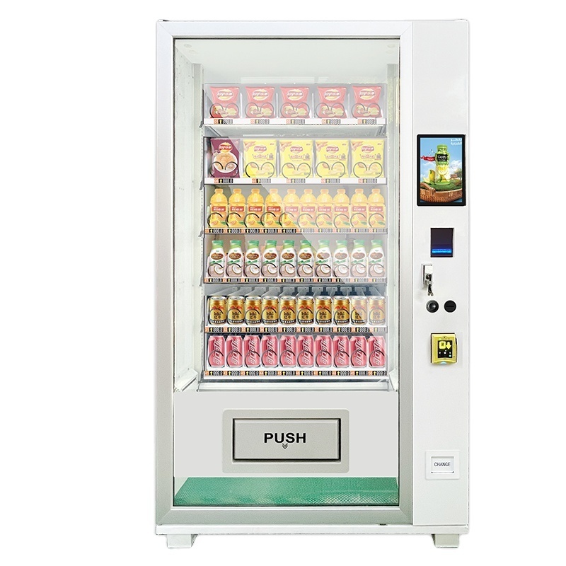 Touch screen Snack And Drink Book Vending machine with MDB/DEX standard interface