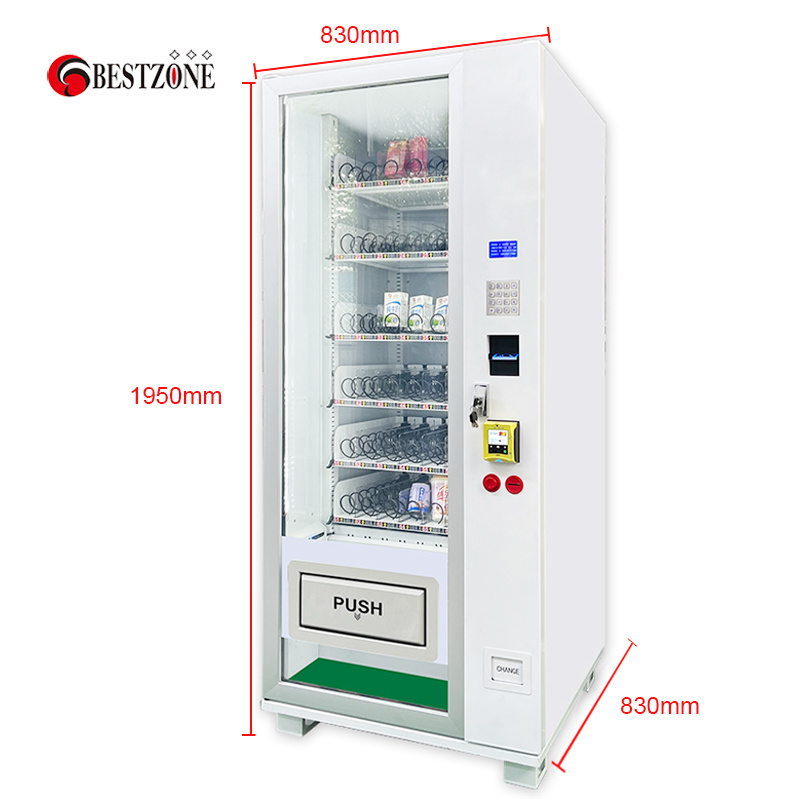 China Vending Machine Manufacturer Convenient Store Vending Machines For Food And Drinks Snacks with coin changer