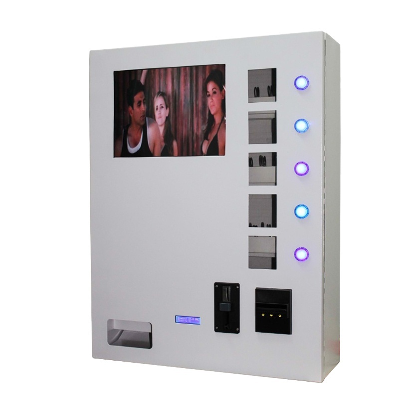 Good quality mini wall mounted cosmetic product  neil beauty liquid soap perfume Vending Machine with LCD screen