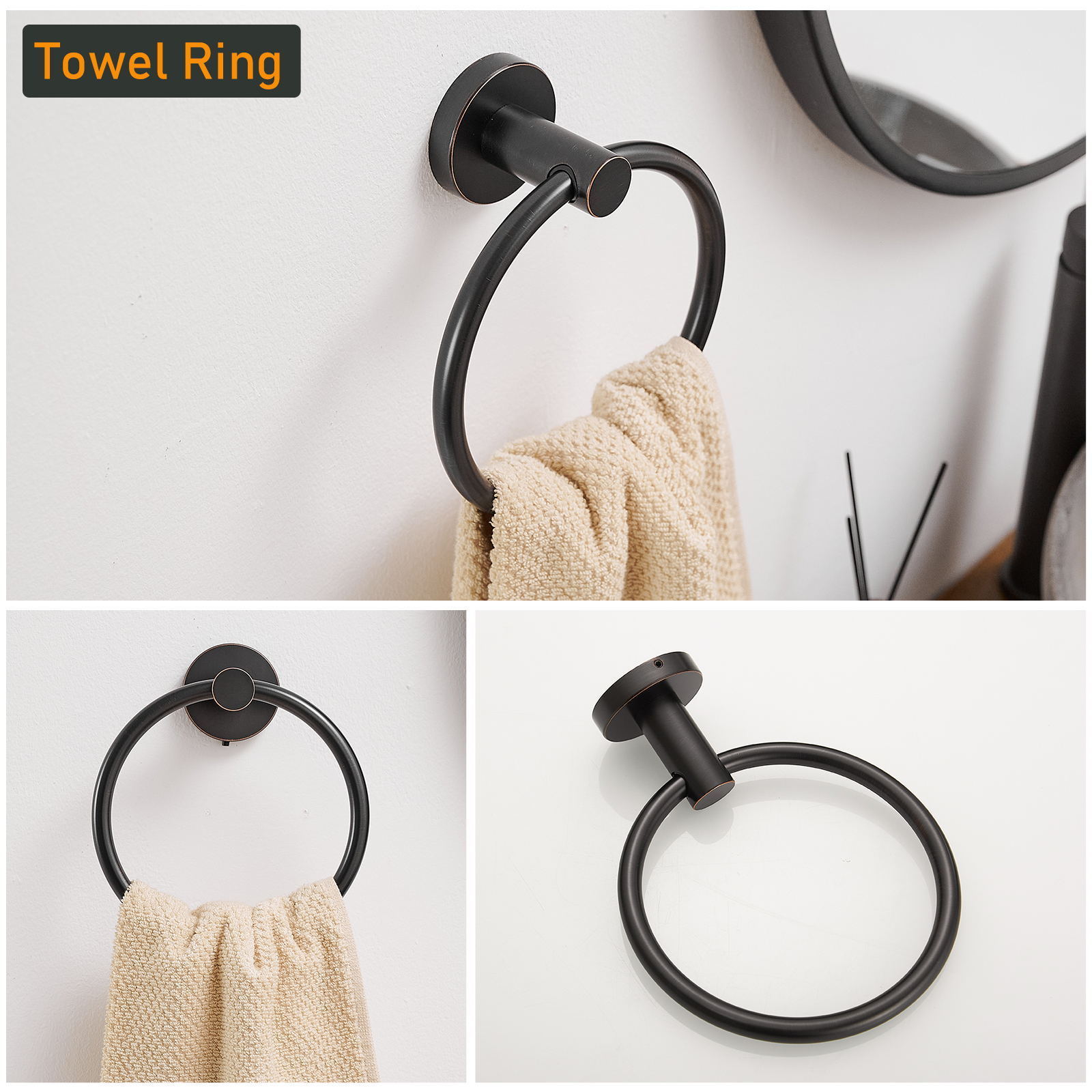 Towel Rack 4 Pieces Bathroom Accessories Stainless Steel Towel Bar Hand Toilet Paper Holder Towel Hook