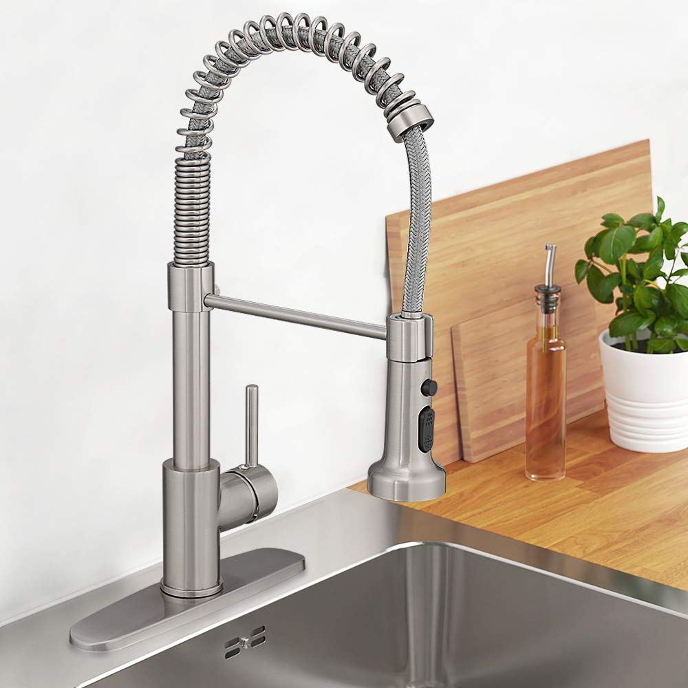 Hot Selling Fashionable Flexible Sink Kitchen Faucet With Spring Pull Down Spray Head Sink Mixer Tap