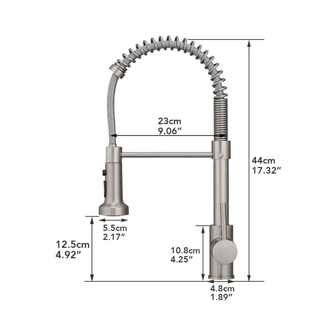 Hot Selling Fashionable Flexible Sink Kitchen Faucet With Spring Pull Down Spray Head Sink Mixer Tap