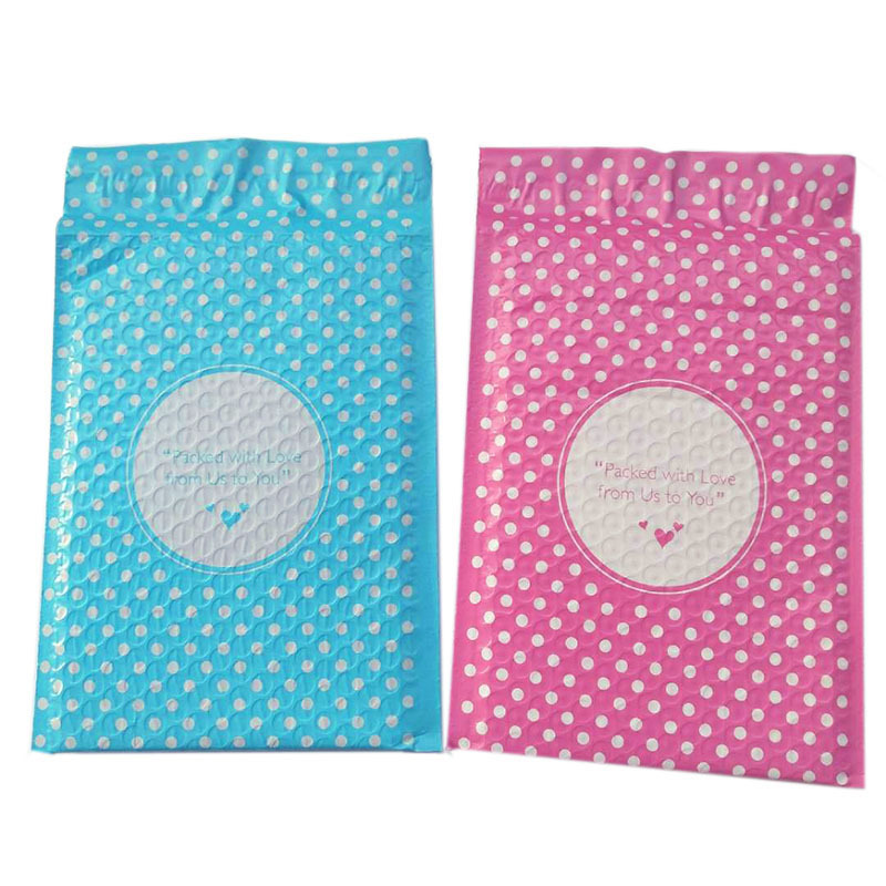 Amazon Hot Sale China Online Shopping Custom Envelopes Pink and Blue Poly Bubble Mailer Mailing Bags for Packaging