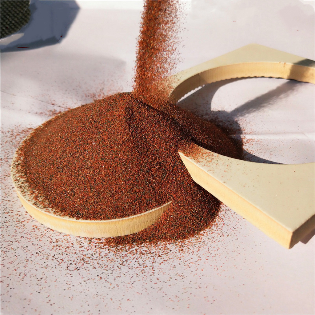 50-80 mesh Garnet Abrasive Sand For blasting by abrasives Red brown Almandine Garnet Sand in stock