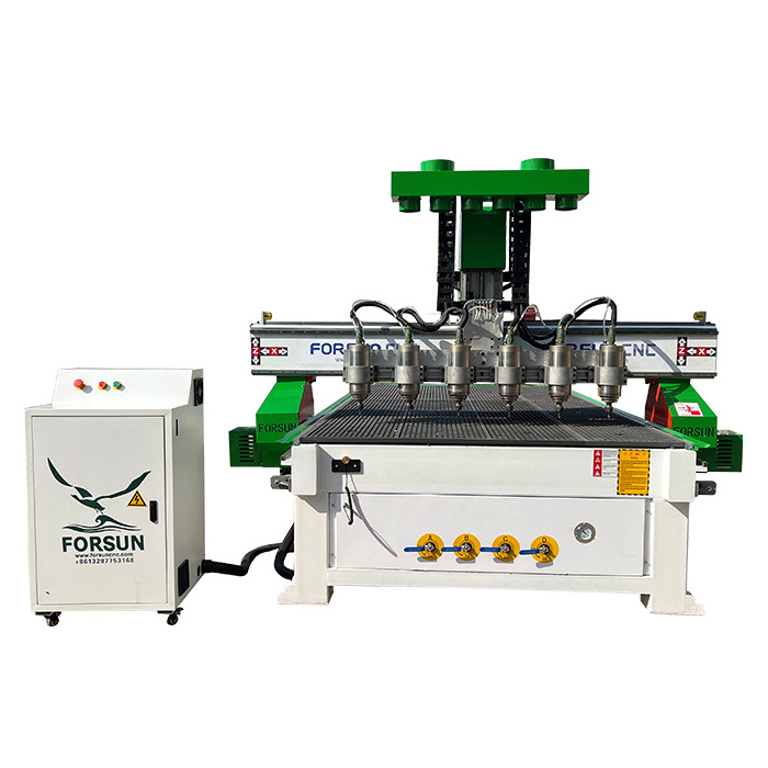 31% Best price 6 Spindles Multi Heads 3D CNC Router 1325 1530 2030  3 Axis Automatic Wood Carving Machine for furniture working