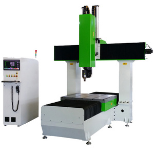 5 axis woodworking cnc cutting milling router machine for aluminum mdf plastic wood boat car mold boat shoes machine