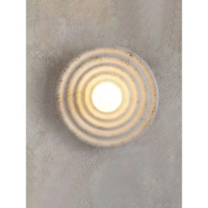 Minimalist White Vintage Round Indoor LED Wall Lamp Home Hotel Bedroom Circle Wabi-sabi Wall Sconce Light