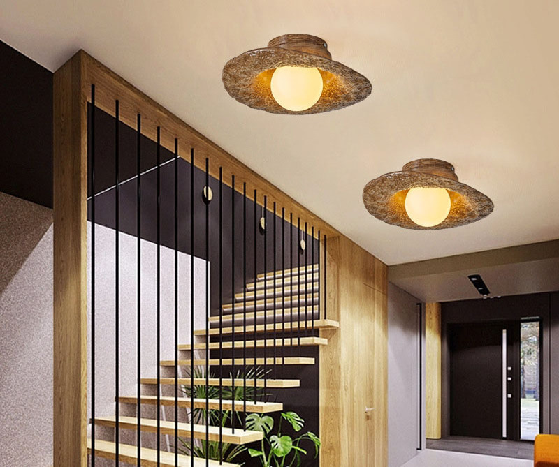 Modern Resin Round Indoor LED Ceiling Flush Mount Lamp Living Room Bedroom Home Hotel Loft  Surface Mounted Ceiling Light