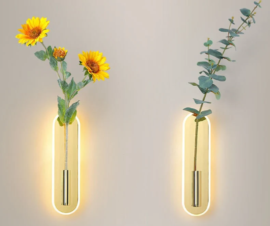 Minimalist Modern Long Line Home Hotel Restaurant Showroom Bedroom Plants Decor LED Wall Sconce Light