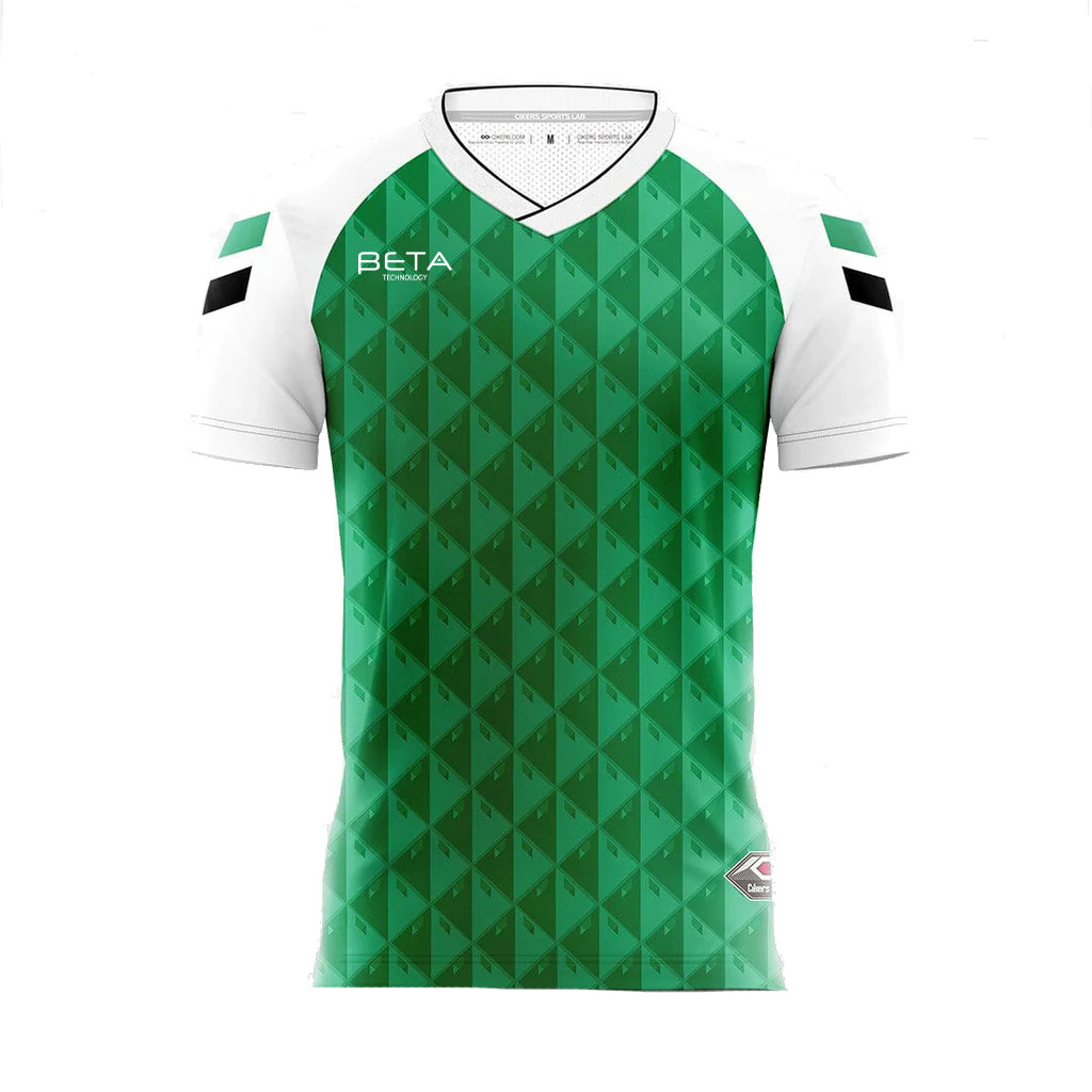 New arrival high quality generic football shirt maker jerseys soccer with cheap wholesale supplier white and green soccer jersey