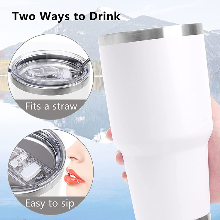 Wholesale custom logo 20oz Travel mug Double Walled Vacuum Insulated Stainless Steel 30 oz Tumbler Cups With Lids And Straws