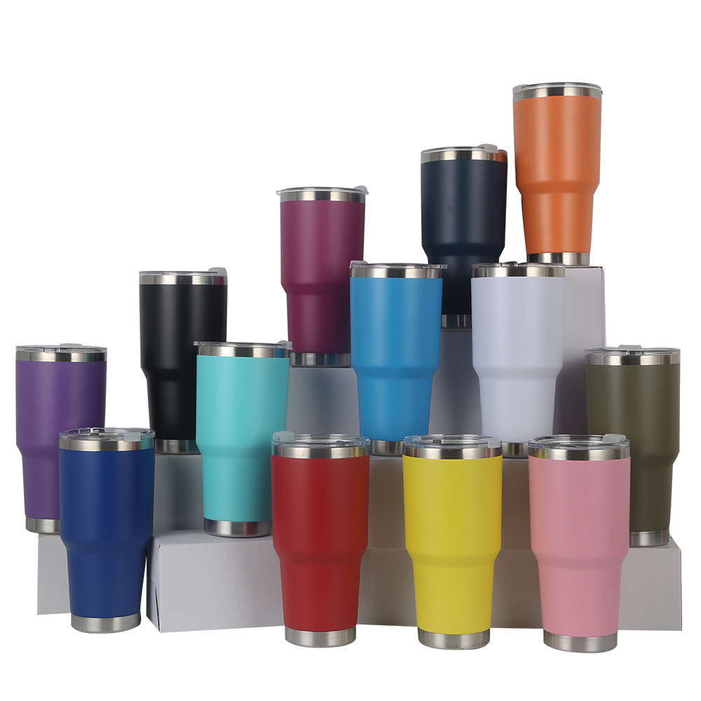 Wholesale custom logo 20oz Travel mug Double Walled Vacuum Insulated Stainless Steel 30 oz Tumbler Cups With Lids And Straws