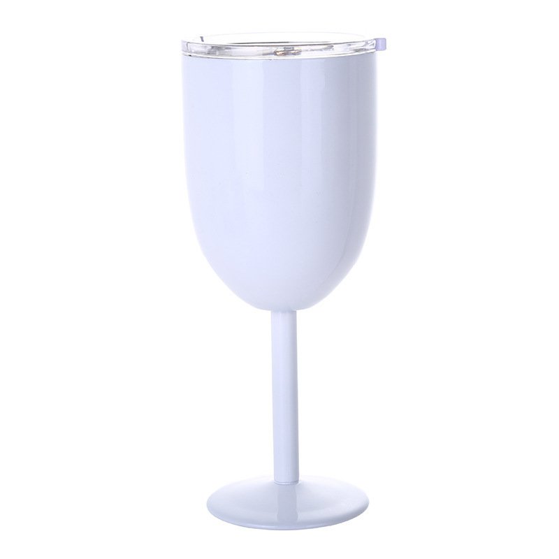 12oz Customized Double Wall Glass Insulated Stainless Steel Stemmed Wine Cup