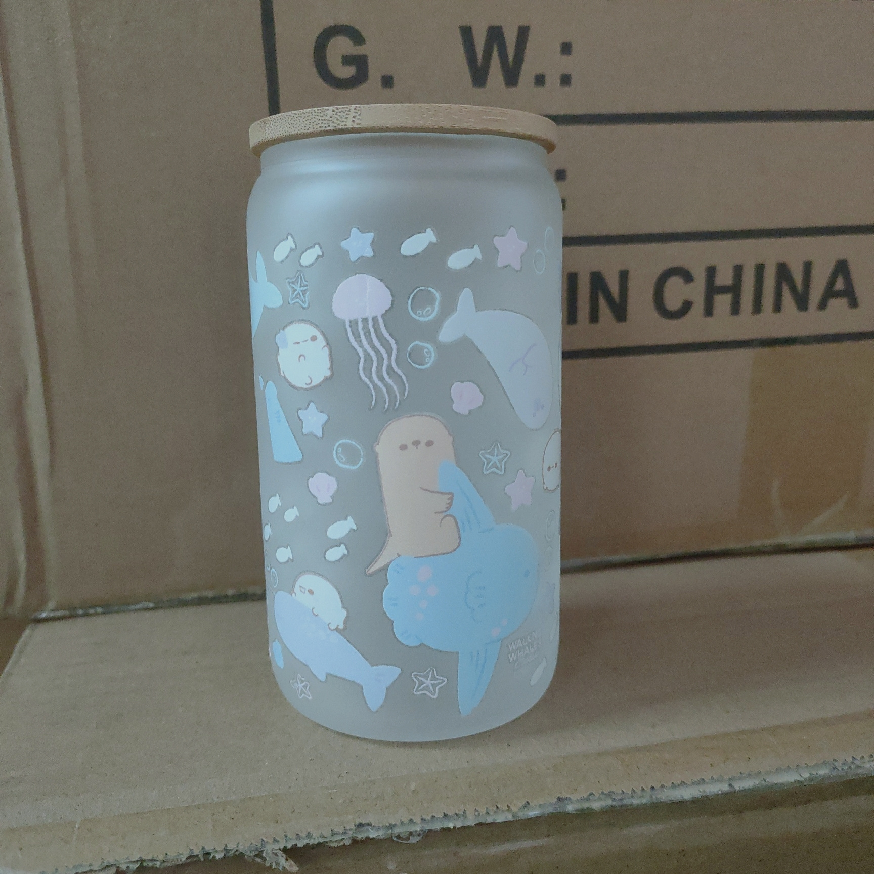 Factory Wholesale Custom logo waterproof 3D UV dtf 16oz cold cup Wraps Transfers Printing Crystal Sticker Labels for glass can