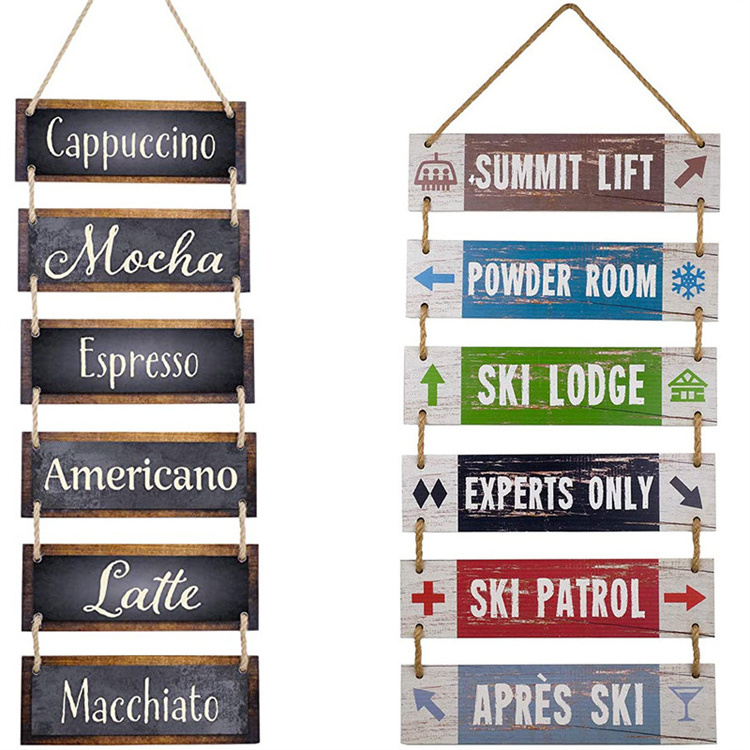 Wooden Hanging Wall Sign Welcome Vertical Wall Art Decoration, Rustic Sign for House, Live, Laugh, Love Plaques