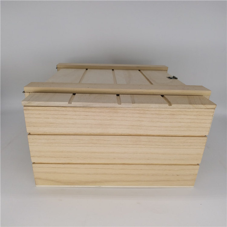 Unfinished Balsa Paulownia Wood Bottle Wine Gift Box