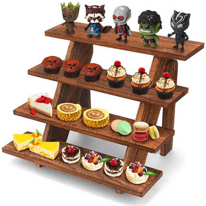 Wooden Display Stand, Tiers Wood Riser for Wedding and Party,Table Shelf For Vendors Cupcake