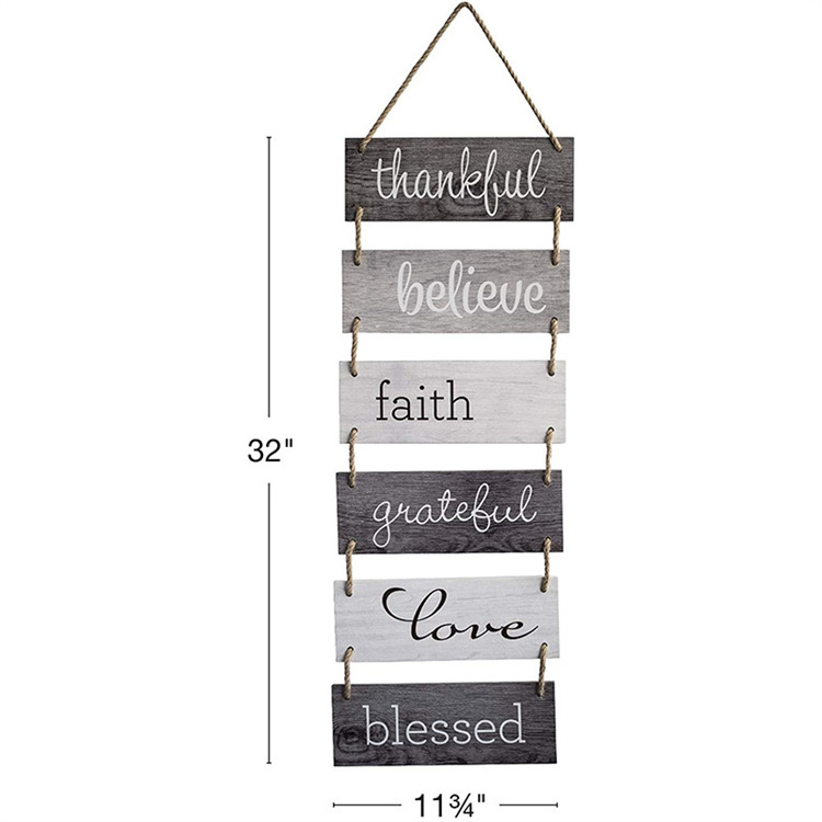 Wooden Hanging Wall Sign Welcome Vertical Wall Art Decoration, Rustic Sign for House, Live, Laugh, Love Plaques