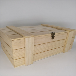 Unfinished Balsa Paulownia Wood Bottle Wine Gift Box