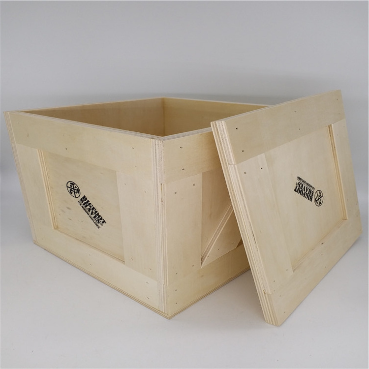 Multipurpose storage natural handmade wooden crate box