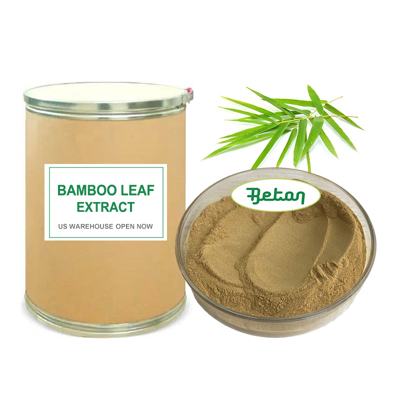 US Warehouse Bulk Supplement 70% Silica Bamboo Leaf Extract Powder Micronized Bamboo Shoots Leaves Silica Oil Extract