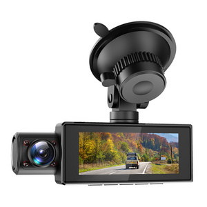 car camera 3Inch Screen Three Channels DashCam Full HD 1080P G-sensor DVR 24h Parking Surveillancance App Control