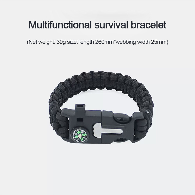 Adjustable Outdoor Tactical Watch Survival Paracord Bracelet Accessories Clip Buckle Clasp Pour Bracelet With Knife For Buckle