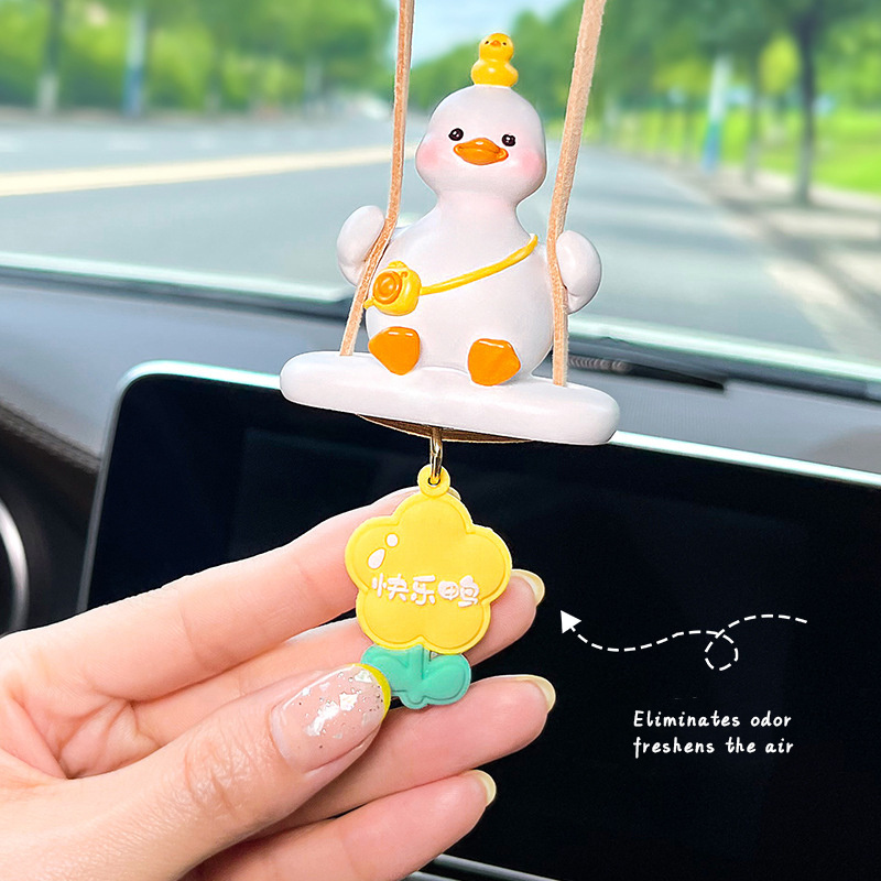 Alfa/islamic Scent Charm Car Pendant Hanging Aromatherapy Diffused Ornament Swing Duck Toy Decorations Car Fragrance Sublimation