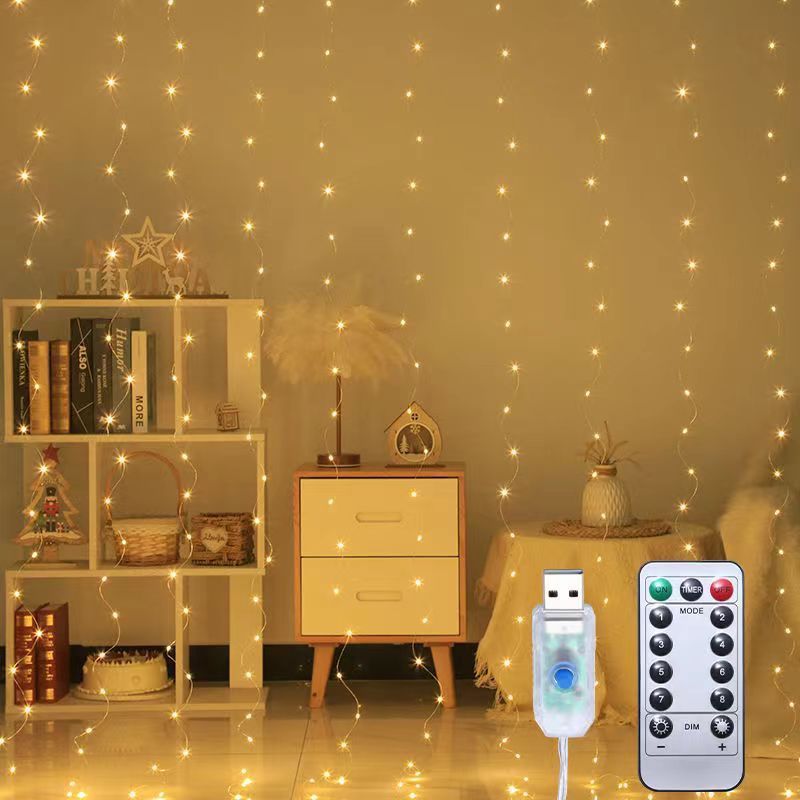 Led Curtain Lights Led String Christmas Garland 220v Waterfall Smart Outdoor New Year Led New 2023 Wholesale Campaign House 2024