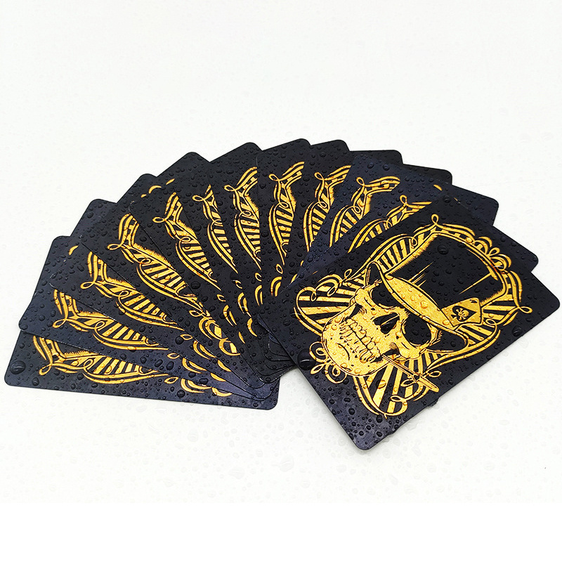 standard custom personalized italian printed gold poker playing cards 6.3 x 8.8 manufacture plastic coated poker card with logo