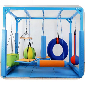 Sensory Garden Outdoor Swing Hanging Pod Sets Chair Hammock Playground Outdoor Kids For Adults Children Columpio Sensorial Blue