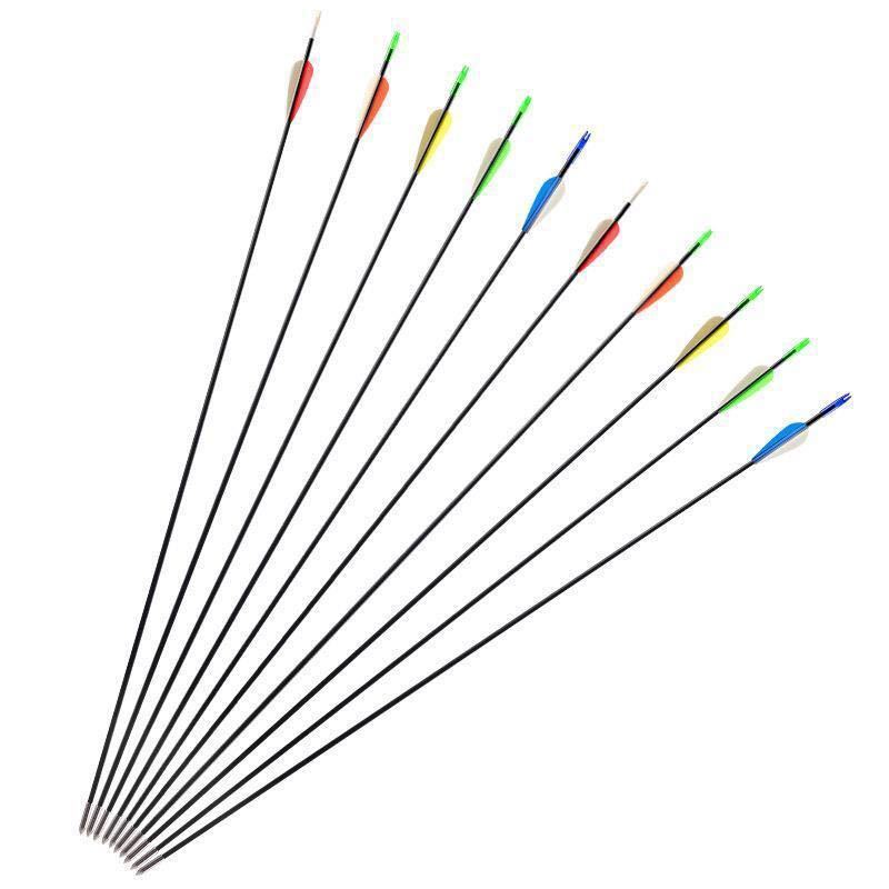 Archery Fiberglass Arrows Durable Metal For Recurve Bow Outdoor Sport Shooting Hunting Bow Kit Draw Adults Teens Adjustable