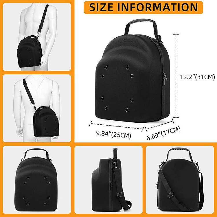 Fashion Hard Shell Eva Case Backpack Small Tool Custom Logo Waterproof Travel Beach Carry Case Hat Bag With Zipper Wholesale