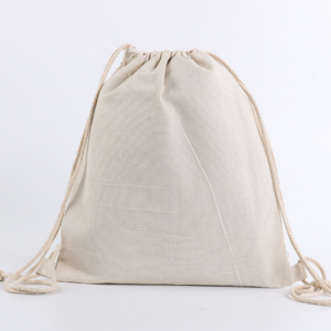 High Quality Canvas Cotton Drawstring Bag Canvas Draw String Bag Sport String Backpack