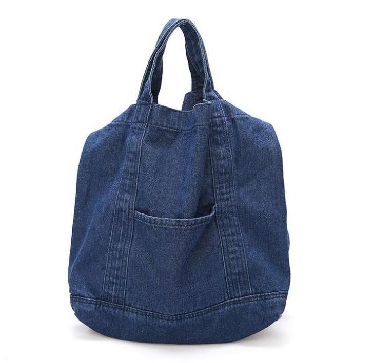 2024  hot selling denim bags high quality korean fashion bags gym shoulder handbag large capacity casual tote women bags