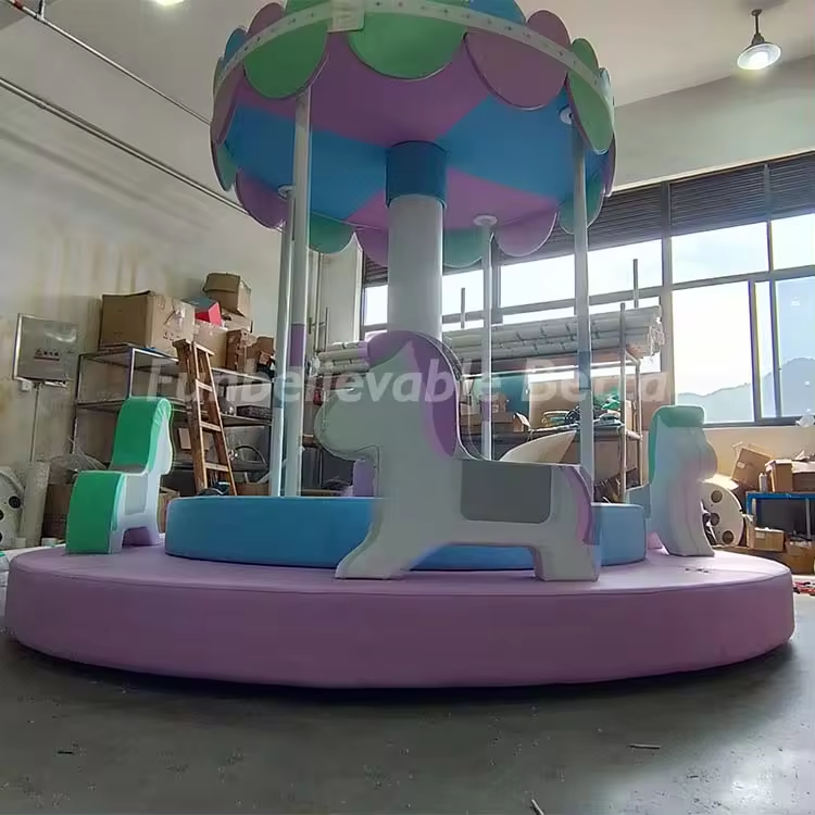 Kids indoor outdoor playground equipment soft play merry go round soft play set party hire