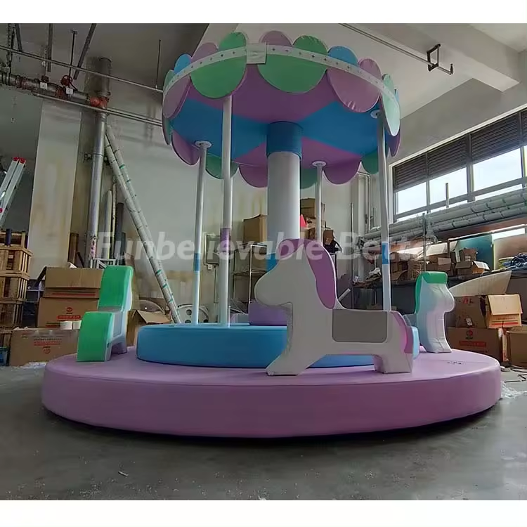 Kids indoor outdoor playground equipment soft play merry go round soft play set party hire