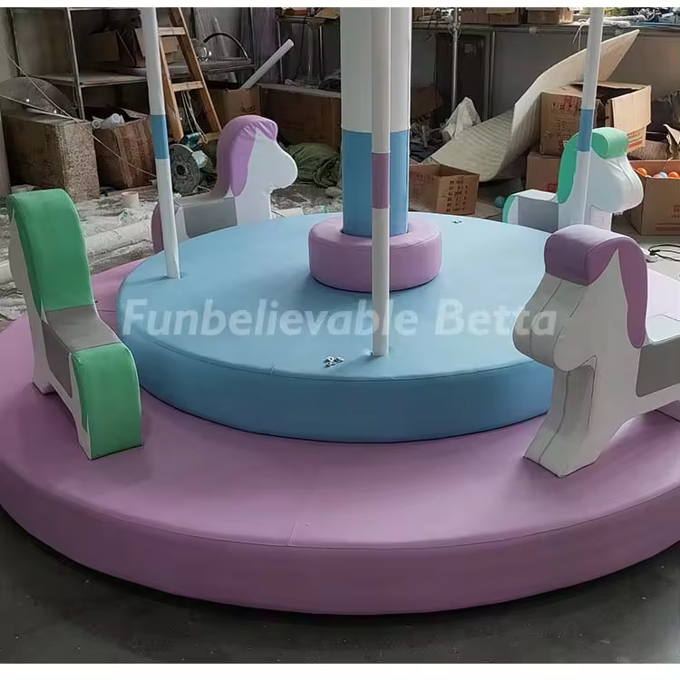 Kids indoor outdoor playground equipment soft play merry go round soft play set party hire