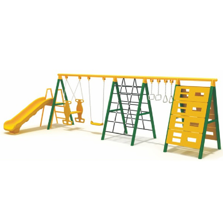 Garden Swing And Slide Outdoor Toy Children Plastic Slide And Swing Set For Sale