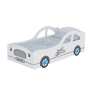 Attractive White Wooden Children Racing Car Shape Kids Sports Kids Sports Car Bed,Kids Car Bed For Boys