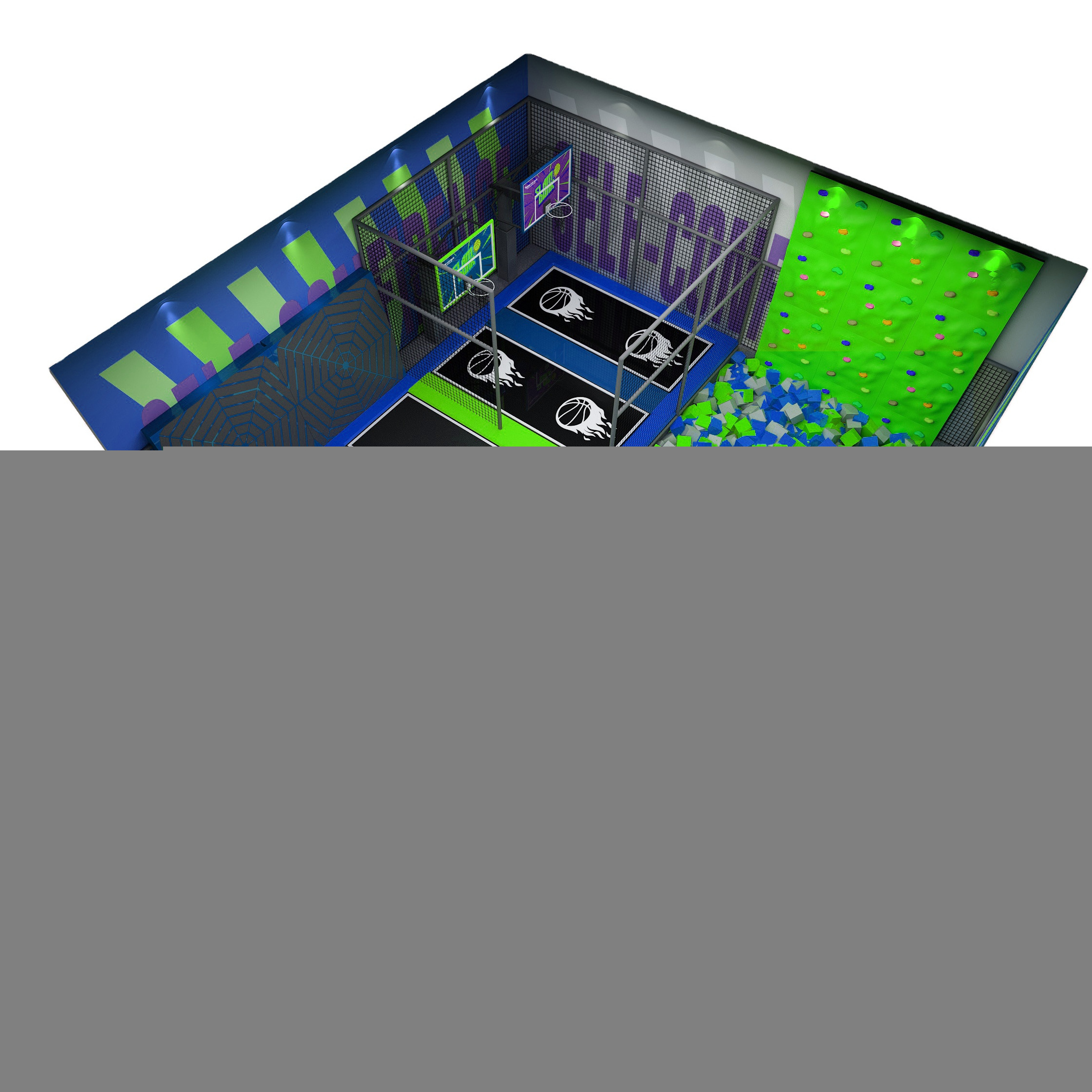 Bettaplay indoor playground trampoline area park equipment