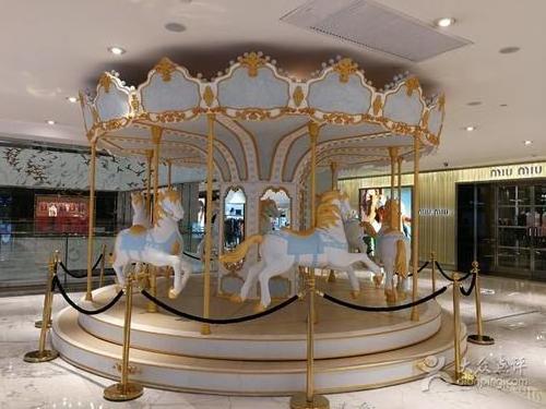 2021 New Type Kiddie Rides Merry Go Round Carousel Horses Customized 1 Set Playground Galvanized Steel and Fiberglass ISO9001