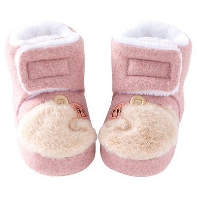 Winter Thickening Cotton Toddler Baby Shoes Hot Sale Baby Toddler Shoes 0-1 Years Old Non-slip Rubber Animal Plush 10 Pairs