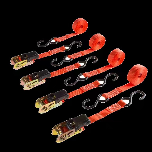 Tie down strap support customization tie down ratchet strap hot sale tie down straps rubber blocks