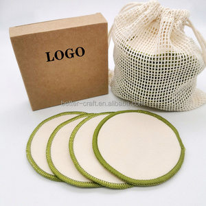 Hot sale Reusable Cotton Pads Make up Facial Remover Double layer Pads Nail Cleaning bamboo makeup remover pads